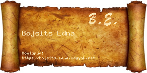 Bojsits Edna névjegykártya